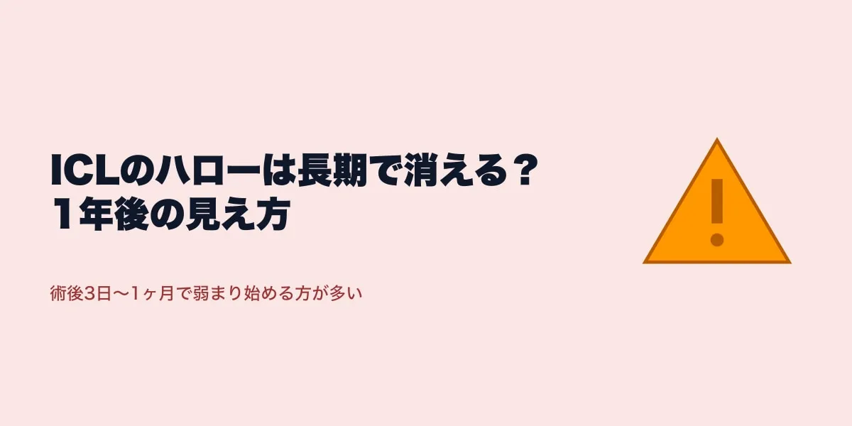 ICLのハローは長期で消える？1年後の見え方