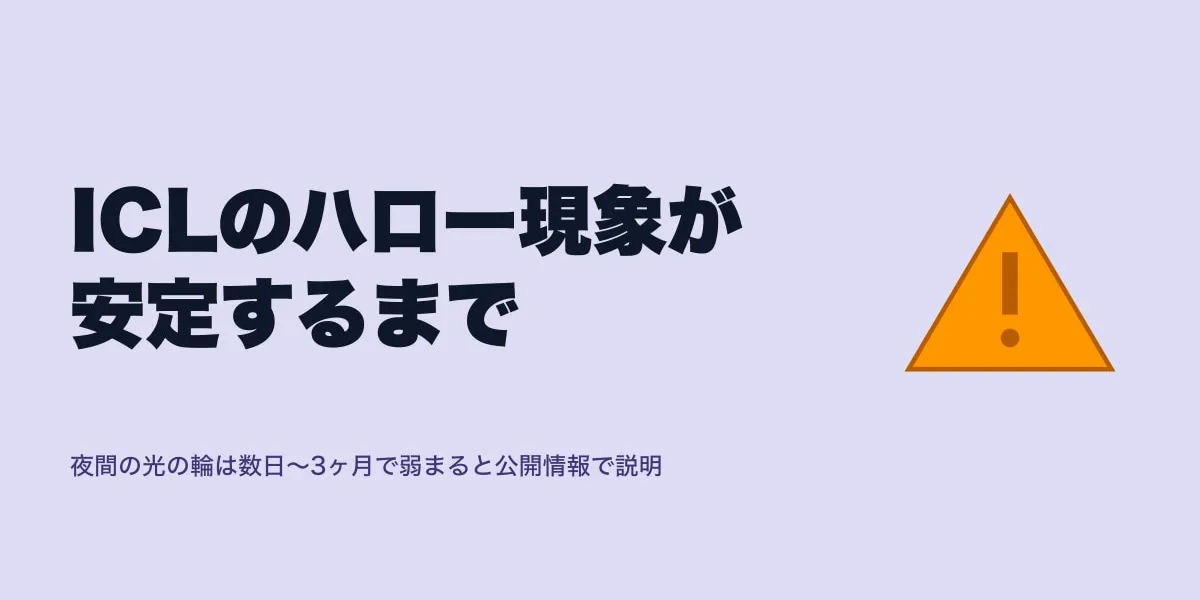 ICLのハロー現象が安定するまで｜時系列の目安