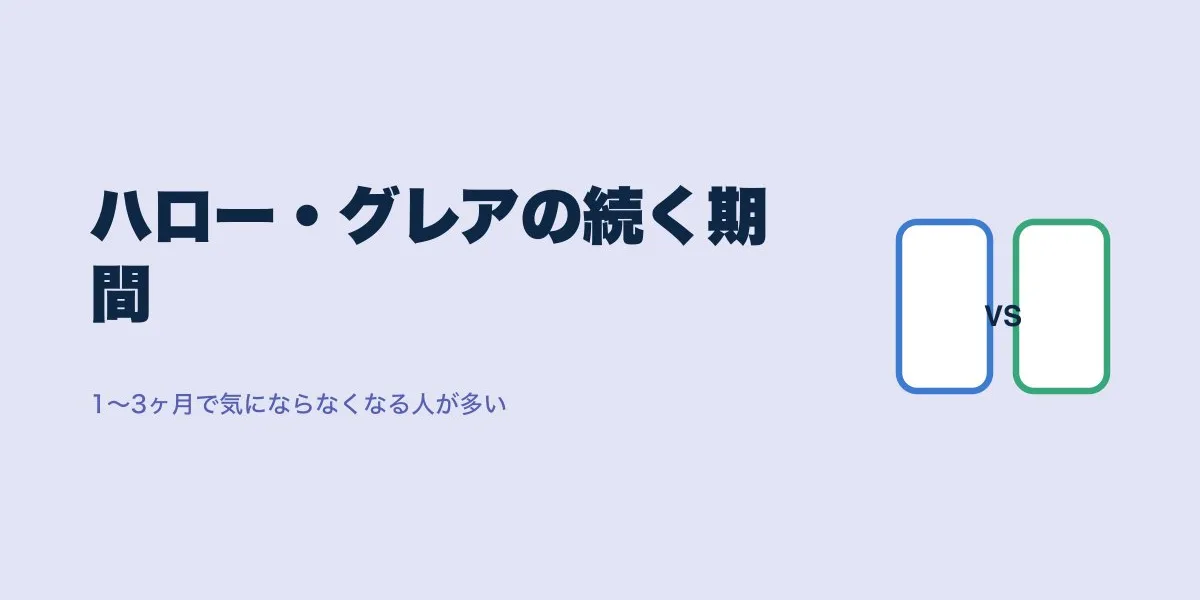 ICLハロー・グレアの期間とレーシックとの違い