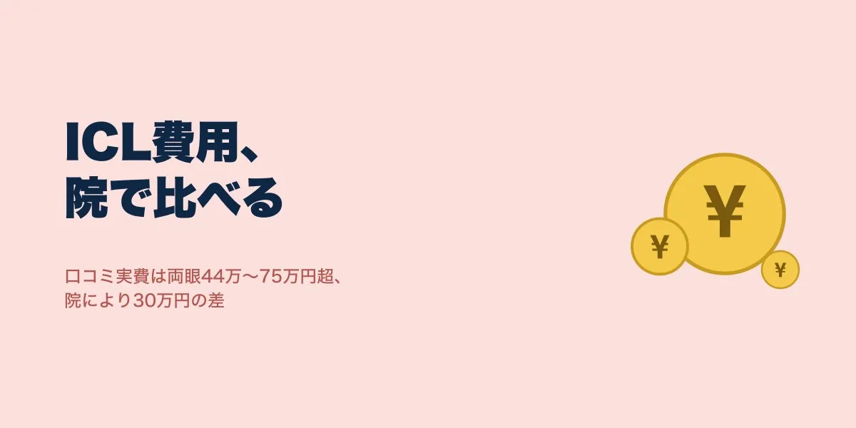 ICL費用を6院で比較｜口コミ実費と選び方のポイント