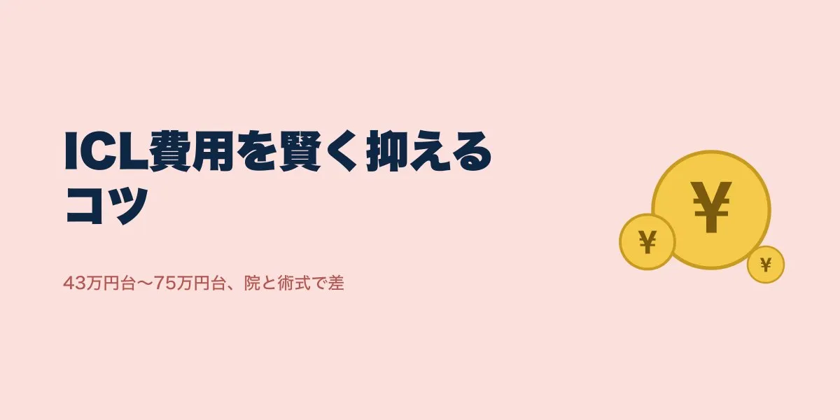 ICLの費用を抑える方法｜最安43万円からの実例