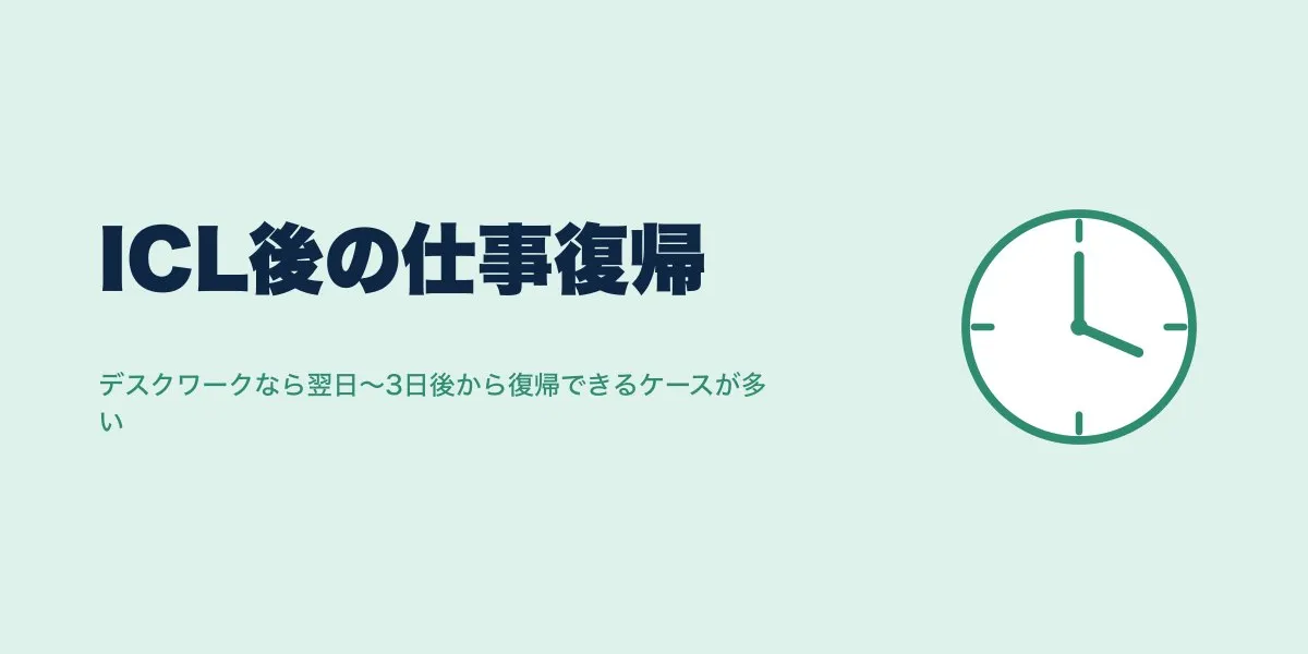 ICL術後、仕事はいつから復帰できる？翌日・1週間・1ヶ月の目安