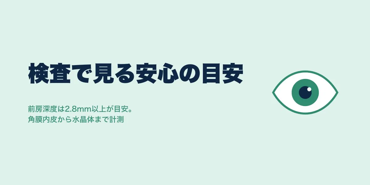 ICLの前房深度2.8mm基準値の見方と適応検査