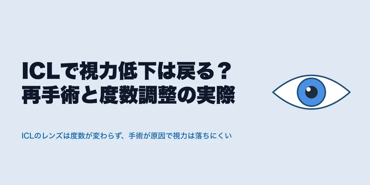 ICLで視力低下は戻る？再手術と度数調整の実際