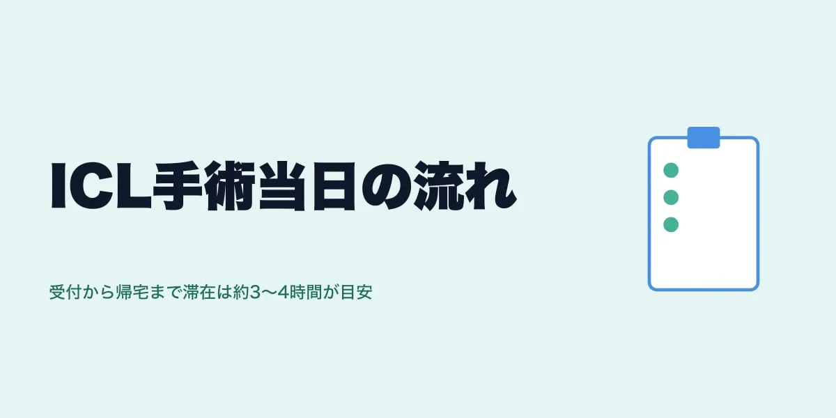 ICL手術当日の流れ｜受付から帰宅まで全ステップ
